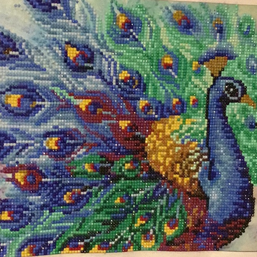 Peacock big diamond painting
